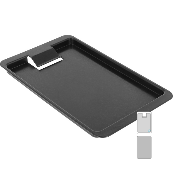 Regnings-/spissholder med klips svart ABS